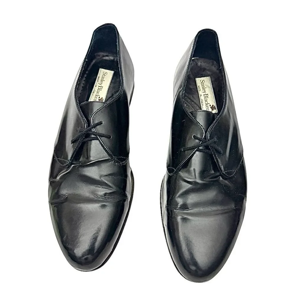 Stanley Blacker Men's Vintage Dress Shoes Size 10.5 W Made In Italy Pre-Owned